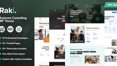 Raki 1.0.8 – Business, Finance Consulting WordPress Theme
