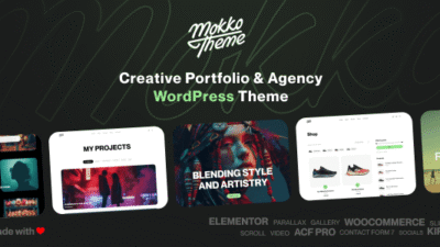 Mokko 1.2.2 – Creative Portfolio & Agency
WordPress Theme