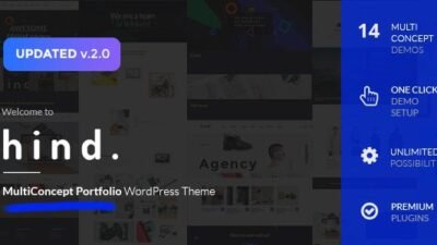 Hind 2.4.4 – Multi-Concept Portfolio & Photography WordPress Theme