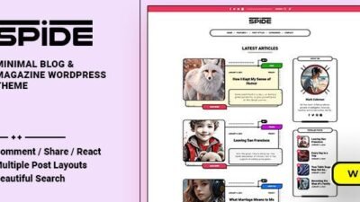 Spide 1.0.5 – Personal Blog & Magazine WordPress Theme