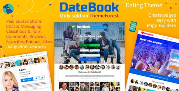 DateBook 4.9.0 – Dating WordPress Theme