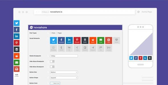 Novashare 1.6.1 – WordPress Social Sharing Plugin
