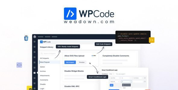 WPCode Pro 2.2.9 + Addons – WordPress Code Snippets Plugin