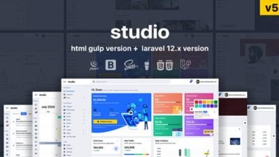 Studio 5.0 – HTML & Laravel 12.x Bootstrap 5 Admin Template