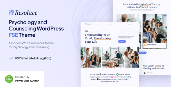 Resolace 1.0.1 – Psychology & Counseling FSE WordPress Theme