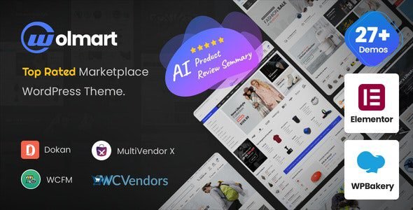 Wolmart 1.9.1 – Multi-Vendor Marketplace WooCommerce Theme
