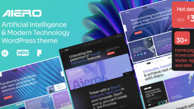 Aiero 2.1 – AI Agency & Technology WordPress Theme