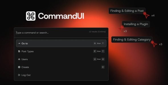 CommandUI 1.8.0 – Command Palette for WordPress