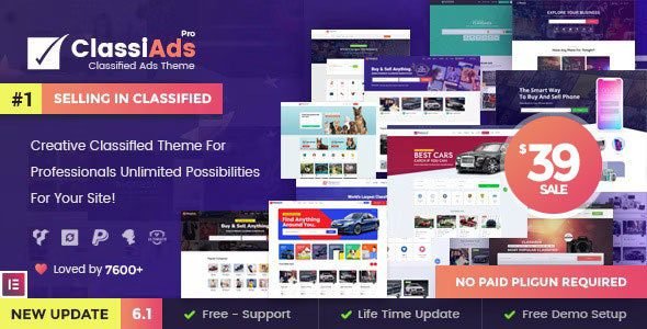 Classiads 6.2 – Classified Ads WordPress Theme