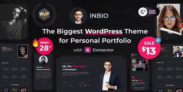 InBio 3.0.5 – Personal Portfolio WordPress Theme