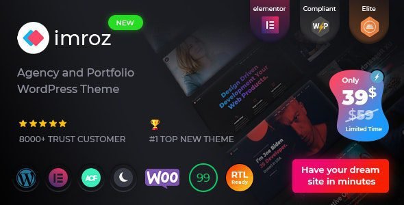 Imroz 1.6.3 – Agency & Portfolio Theme