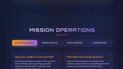 Stellaris Space Explorer HTML Template