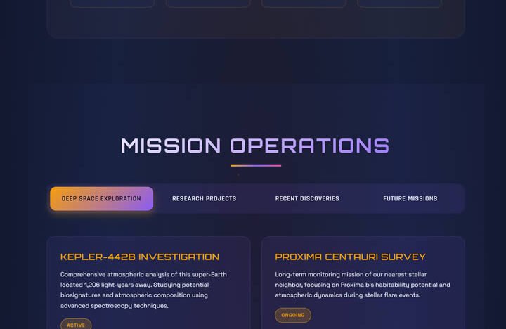 Stellaris Space Explorer HTML Template