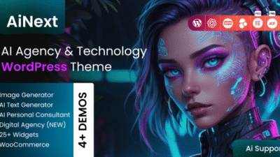 AiNext 1.4 – AI Agency & Startup WordPress Theme