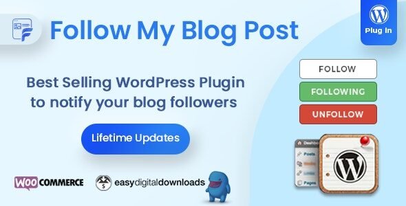 Follow My Blog Post 2.3.9 – WordPress / WooCommerce Plugin