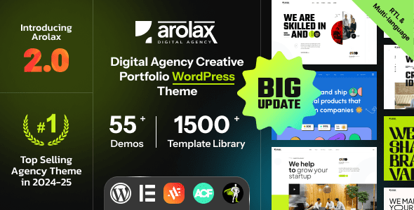 Arolax 3.0.2 – Creative Digital Agency Theme