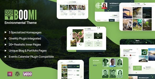 Boomi 1.0.8 – Environment & Ecology WordPress Theme