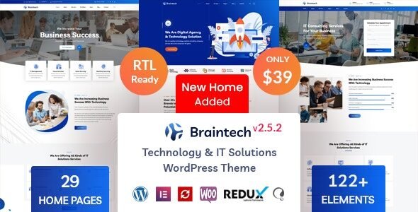 Braintech 2.7.3 – Technology & IT Solutions WordPress Theme
