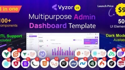 Vyzor 6.0 – Multipurpose Admin & Dashboard Template