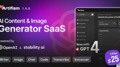 Artifism 6.1.0 – AI Content & Image Generator SaaS