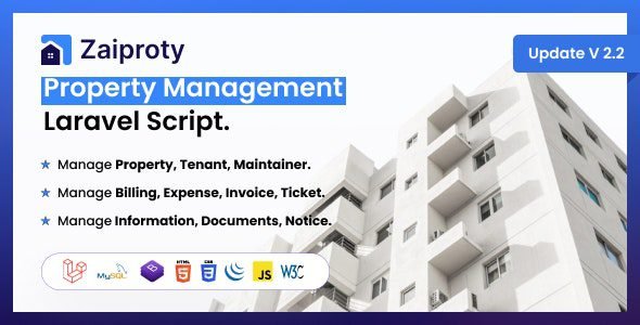 Zaiproty 4.6 – Property Management Laravel Script