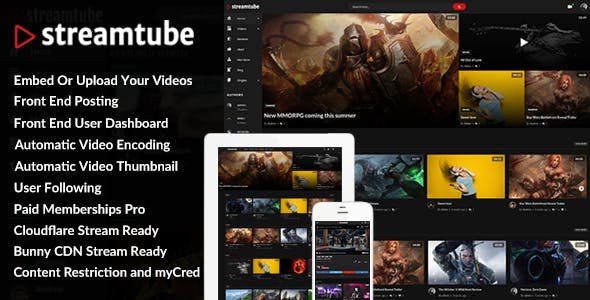StreamTube 4.15 – Video Streaming WordPress Theme