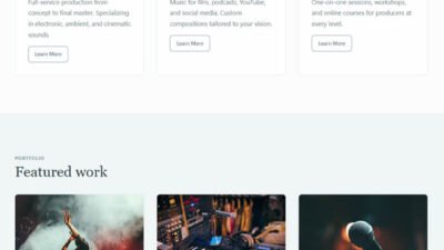Modern Musician Portfolio HTML Template