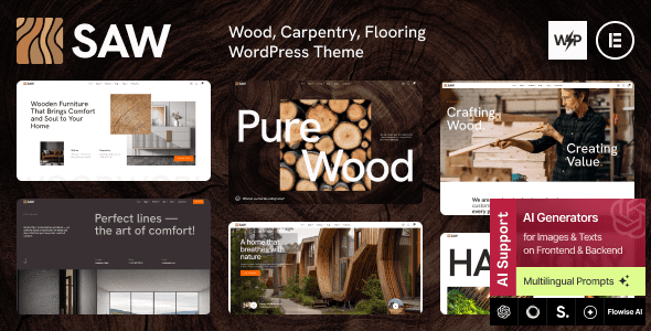 Saw 1.0.0 – Wood, Carpentry, Flooring WordPress Theme