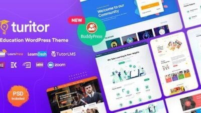 Turitor 1.5.3 – Education WordPress Theme