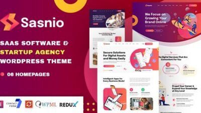 Sasnio 1.0.1 – SaaS & Software Startup Agency WordPress Theme