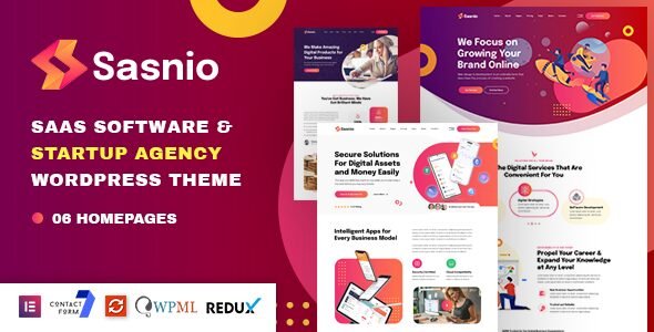 Sasnio 1.0.1 – SaaS & Software Startup Agency WordPress Theme