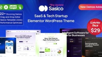 Sasico 1.1.4.1 – SaaS & Tech Startup WordPress Theme