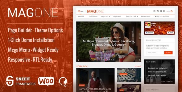 MagOne 9.0 - News Magazine WordPress Theme