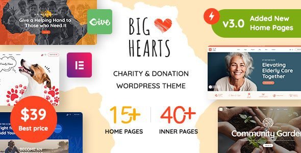 BigHearts 3.1.13 – Charity & Donation WordPress Theme
