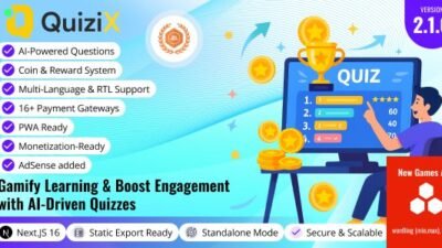 QuiziX 2.1.0 – AI Quiz & Trivia Game | Laravel + Next.js Gamified Quiz Platform