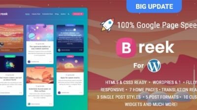 Breek 4.2.1 – Minimal Lightweight Masonry AMP Theme for WordPress