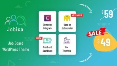 Jobica 1.4.2 – Elementor IT Job Board WordPress Theme