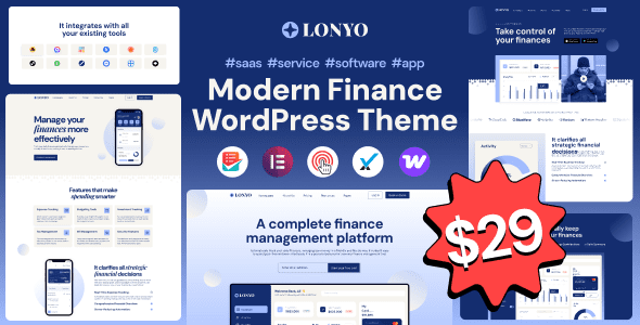 Lonyo 1.0.1 – Software, SaaS & Startup WordPress Theme